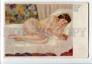 3074881 NUDE Female BELLE on bed by CUCUEL old Modernist style