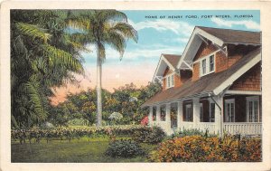 Fort Myers Florida 1920s Postcard Home Of Henry Ford