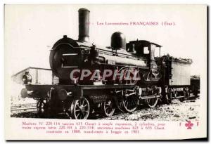 Postcard Old Train Locomotive Machine 220114