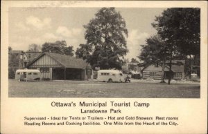 Ottawa Ontario Municipal Tourist Camp Campers Trailers Airstream Vintage PC