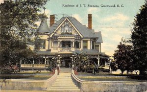 Residence of J T Simmons Greenwood, South Carolina