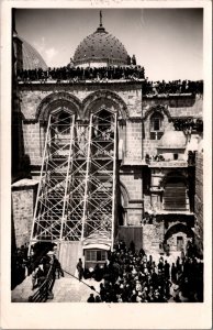 Israel Facade of the Holy Sepulchre Church Jerusalem Palestine Vintage RPPC C034