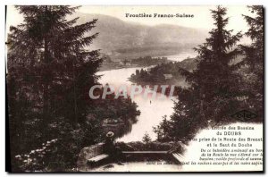 Old Postcard Frontiere Franco Suisse Route Picturesque Brenets to the Saut du...