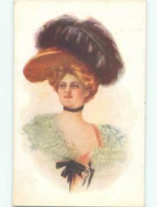 Divided-Back PRETTY WOMAN Risque Interest Postcard AA8278