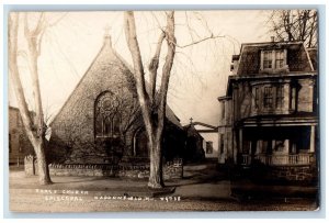 c1910's Grace Church Episcopal Haddonfield New Jersey NJ RPPC Photo Postcard 