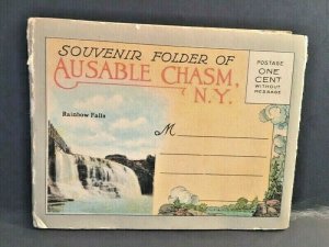 Postcard Ausable Chasm, NY Souvenir Folder of  15 Mini Cards.  T9