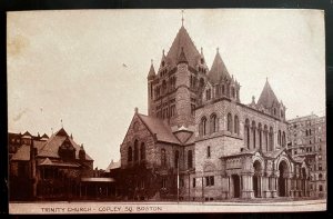 Vintage Postcard 1907-1915 Trinity Episcopal Church, Copley Square, Boston (MA)