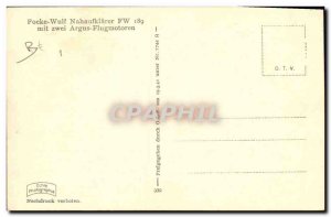 Postcard Modern Army Focke Wulf FW 189 Nahaufklarer Jet Aviation