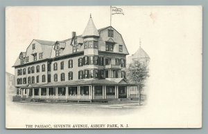 ASBURY PARK NJ THE PASSAIC HOTEL ANTIQUE POSTCARD