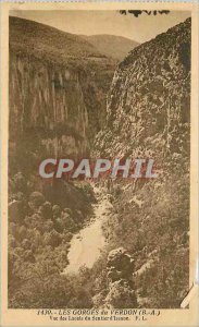 Old Postcard The Gorges du Verdon (BA) View of the Trail Lace Issane