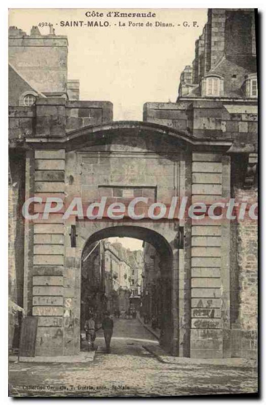 Postcard Old Saint Malo La Porte De Dinan