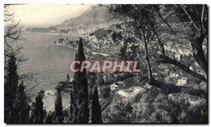 Old Postcard From The Principality The Principality Monaca View Of Roquebrune