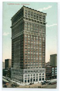 Farmers Bank Pittsburgh Pennsylvania 1910c postcard