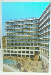 Vintage Postcard Multiview Hotel Oasis Park Calella Barcelona Spain VGC