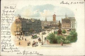 Berlin Germany Alexanderplatz c1900 Used Postcard