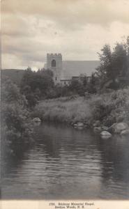 Bretton Woods New Hampshire~Stickney Memorial Chapel View @ River~Vintage RPPC