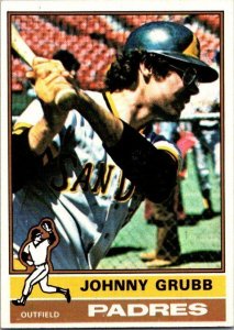 1976 Topps Football Card Johnny Grubb San Diego Padres sk13498