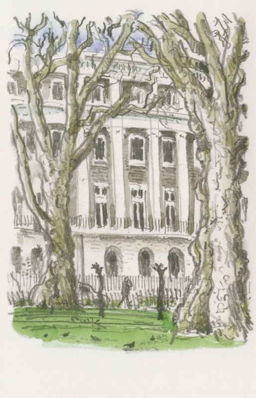 Tavistock Square London Painting Postcard