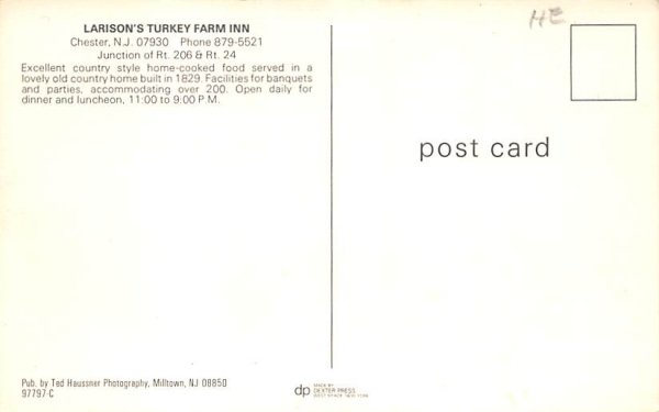 Larison's Turkey Farm Inn in Chester, New Jersey