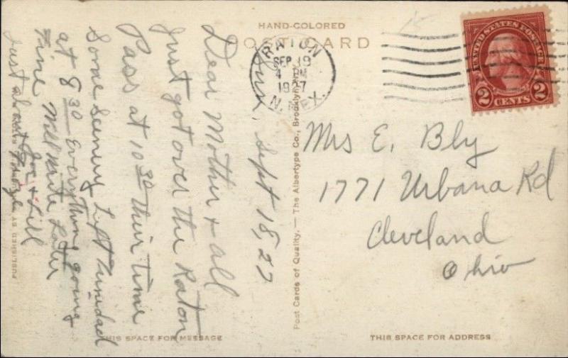 Raton NM Raton Pass 1927 Used Hand Colored Postcard