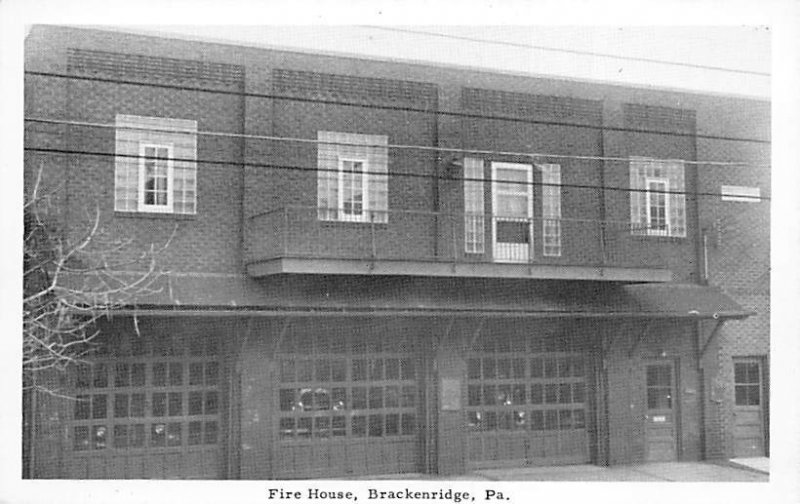Fire House Brackenridge, PA., USA Pennsylvania Fire Department Unused 