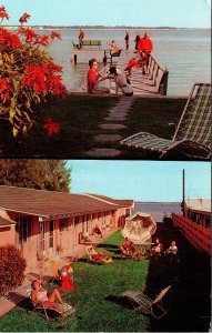 Postcard FL St. Petersburg Beach Edge Bay Apartments Fishing Pier 1962 V209