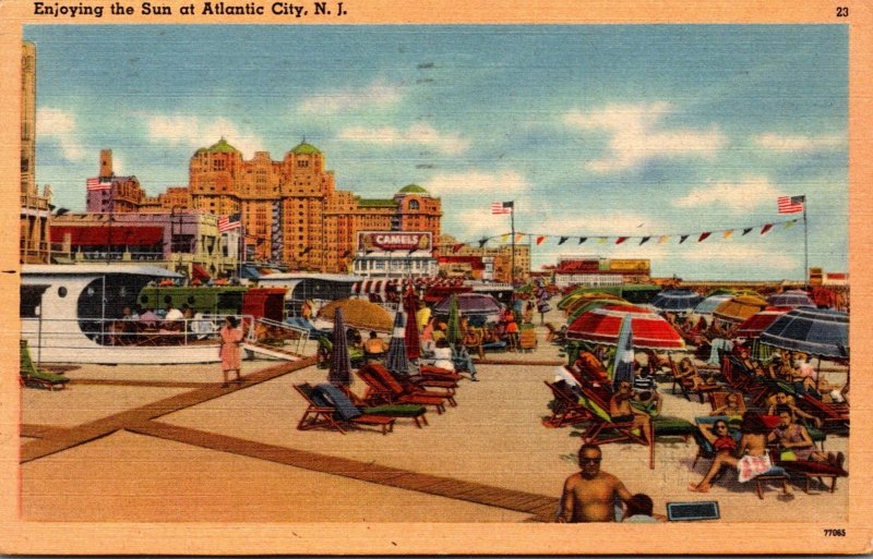 New Jersey Atlantic City Enjoying The Sun 1948