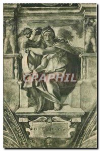 Old Postcard Citta del Vaticano Cappelle Sistina Michelangelo's Delphic Sibyl
