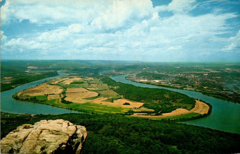 Tennessee Chattanooga Lookout Mountain Moccasin Bend Seen From Lookout Point