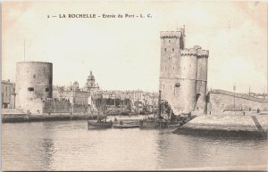 France La Rochelle Entree du Port Vintage Postcard C078