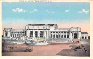 Union Station Railroad Depot Washington DC 1920s postcard