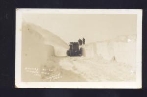 RPPC WINDOM MINNESOTA BLIZZARD SNOW PLOW TRACTOR REAL PHOTO POSTCARD