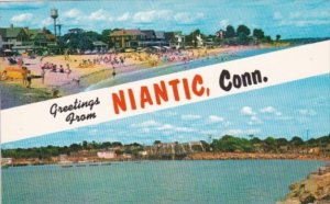 Greetings From Niantic Connecticut With Crescent Beach