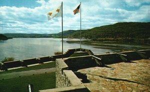 Vintage Postcard Fort Walls Facing South Main Flag Bastion Fort Ticonderoga NY