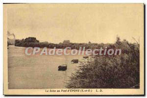 Old Postcard The Seine Bridge On Epone