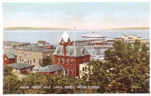 Nova Scotia View From Golf Links Canada Antique Aerial Postcard