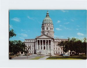 Postcard State Capitol West Facade, Topeka, Kansas