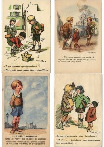 POULBOT Artist Signed ALL DIFFERENT 124 Vintage Postcards (L2945)