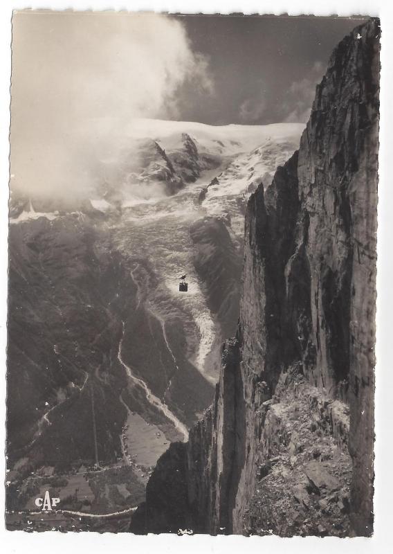 Chamonix Mont Blanc France RPPC Brevent Cable Car Real Photo