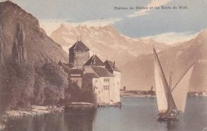 Schweiz Chateau de Chillon et les Dents du Midi