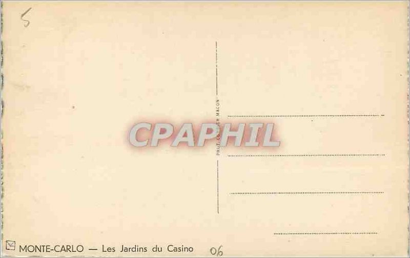Old Postcard Monte Carlo's Casino Gardens