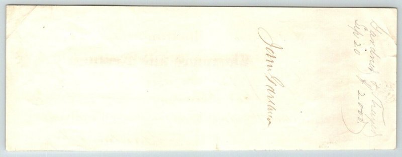 1861  Authentic Civil War Era  Boston Massachusetts Receipt     7 x 2.5