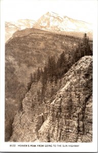 RPPC Heaven's Peak from Going to the Sun Highway MT Vintage Postcard N59