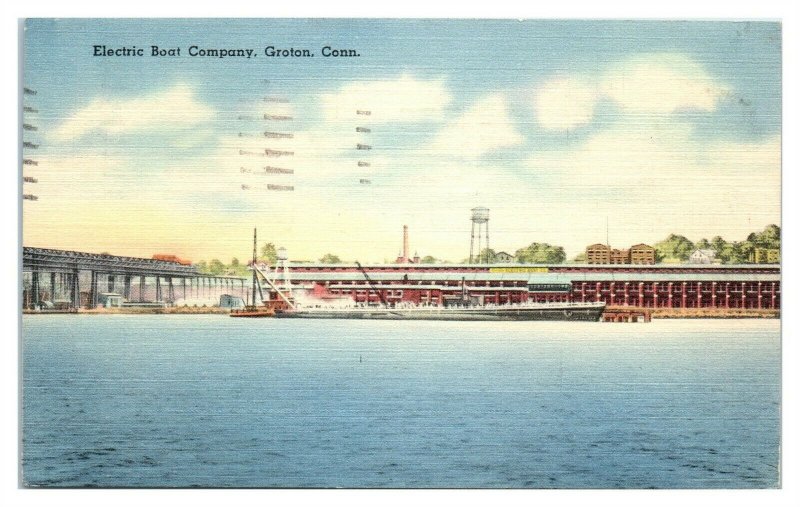 1955 Electric Boat Company, Groton, CT Postcard *6S16 United States