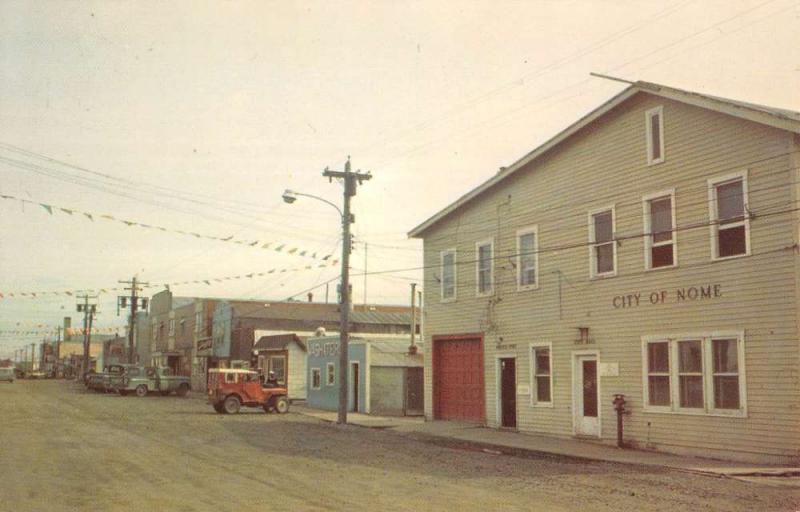 Nome Alaska Main Street Scene Historic Bldgs Antique Postcard K105861