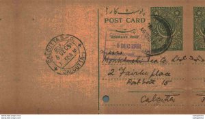 Pakistan Postal Stationery 9 p Calcutta cds