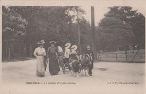 Paris Vecu Au Jardin D'Acclimatation Antique French Postcard