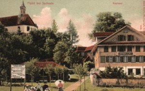 Vintage Postcard 1900's Fluhli Bei Sachsein Kaplanei Switzerland
