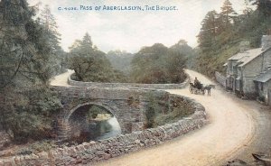 The Bridge, Pass of Aberglaslyn, Wales, Early Postcard, Unused