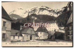 Old Postcard Convent of the Grande Chartreuse, the Court of Honor and Grand Som